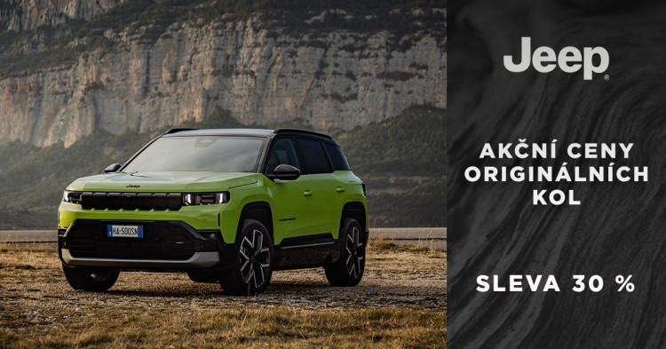 Originální kola Jeep se slevou 30 %